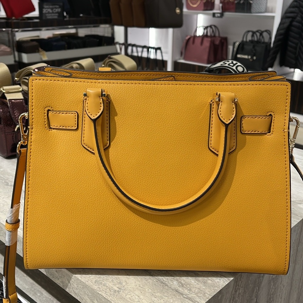 MICHAEL KORS HAMILTON MEDIUM SATCHEL 
 COLOR: GOLDEN ROD
NWT - Picture 7 of 16